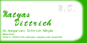 matyas dittrich business card
